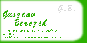 gusztav berczik business card